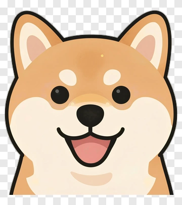 Cute Cartoon Shiba Inu PNG
