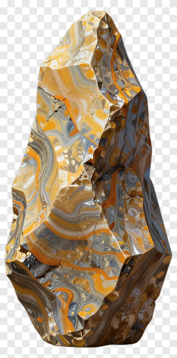 Orange And Brown Agate Gemstone PNG