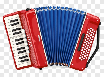 Red And Blue Accordion PNG