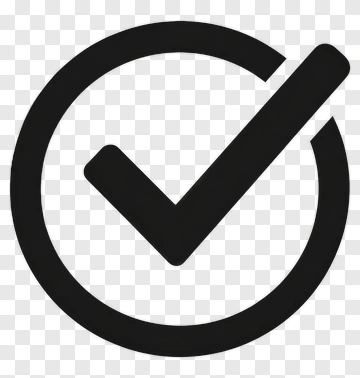 Black Checkmark In Circle PNG