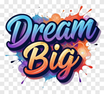 Dream Big Graffiti Style Text PNG
