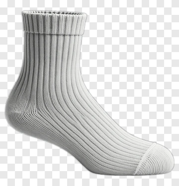 Gray Ribbed Sock PNG