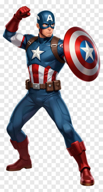 Captain America In Combat Stance PNG