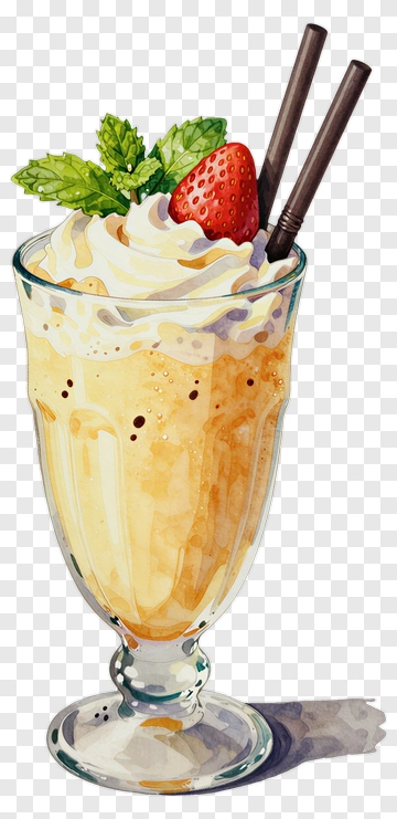 Strawberry Mint Milkshake PNG