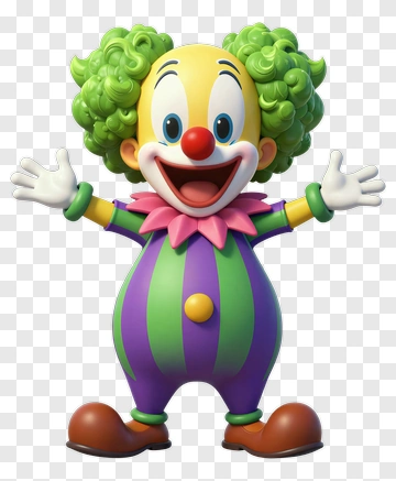 Joyful Clown Character PNG