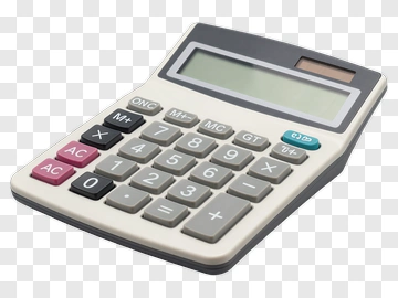 Calculator With Gray White Pink And Black Keys PNG