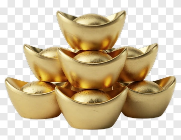 Stack Of Gold Ingots PNG