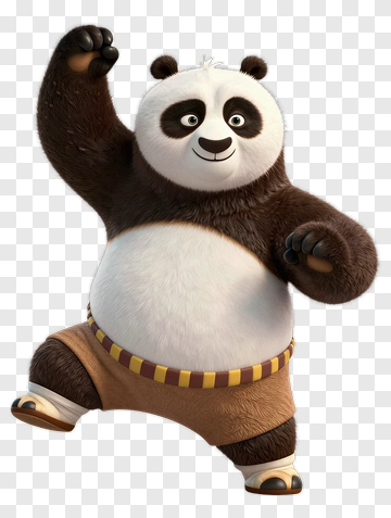 Panda In Kung Fu Pose PNG
