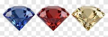 Three Colorful Diamonds PNG