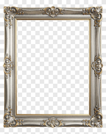 Ornate Silver And Gold Frame PNG