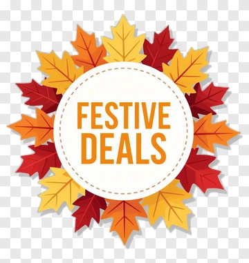 Festive Deals With Autumn Leaves PNG