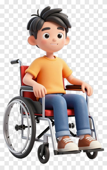 Boy In Wheelchair PNG
