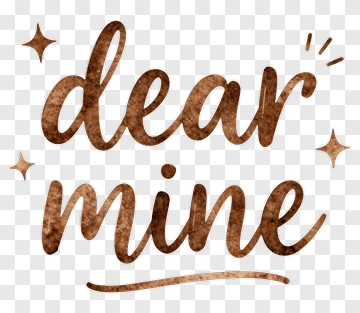 Dear Mine Handwritten Phrase PNG