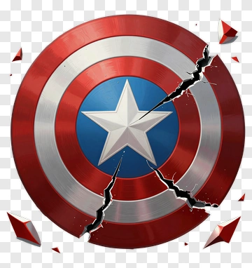 Cracked Shield With Star PNG
