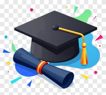 Graduation Cap And Scroll PNG
