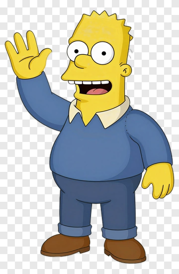 Bart Simpson Waving PNG