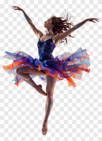 Ballerina In Mid-Leap Performance PNG