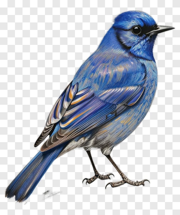 Bluebird With Detailed Feathers PNG