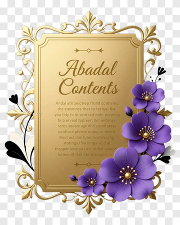 Abadal Contents Decorative Plaque PNG