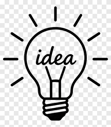Light Bulb With Idea PNG