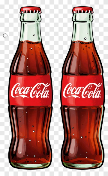 Two Coca-Cola Bottles PNG