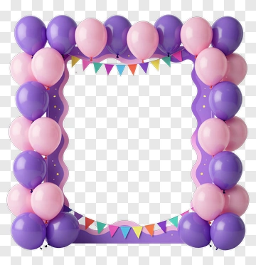 Balloon Frame For Party Photos PNG
