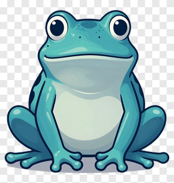 Blue Cartoon Frog PNG