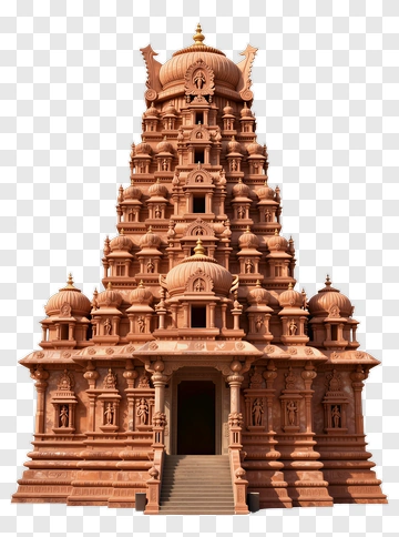 Grand Temple With Intricate Carvings PNG
