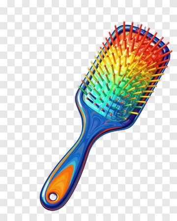 Colorful Hairbrush PNG