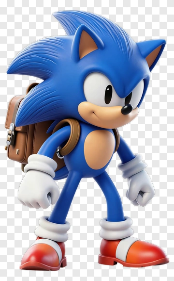 Sonic The Hedgehog With Backpack PNG