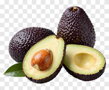 Fresh Avocado With Seed And Leaf PNG