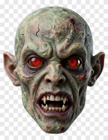 Zombie Goblin Monster Face PNG