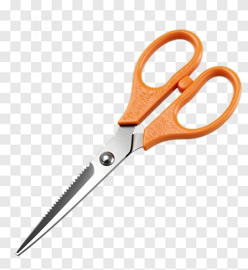 Orange Handle Scissors PNG