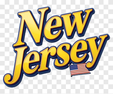 New Jersey With American Flag PNG