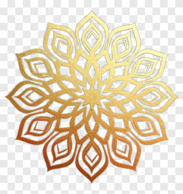 Golden Mandala Design PNG
