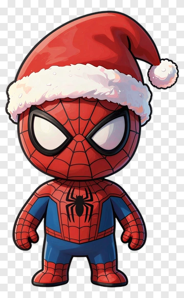 Spider-Man In Santa Hat PNG