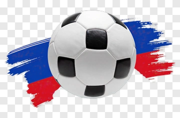 Soccer Ball With Russian Flag Brushstroke PNG