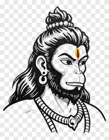 Hanuman With Sacred Mark PNG