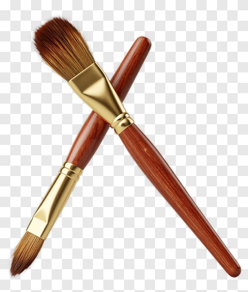 Two Paintbrushes Crossed PNG