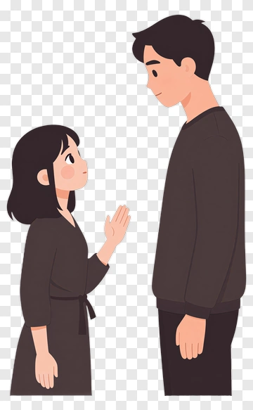 Man And Woman Looking At Each Other PNG
