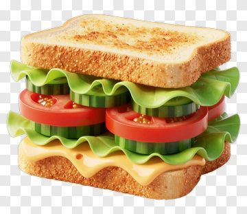 Grilled Sandwich With Fresh Vegetables PNG