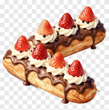 Strawberry Chocolate Eclair PNG