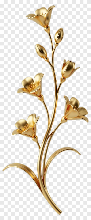 Golden Flower Arrangement PNG