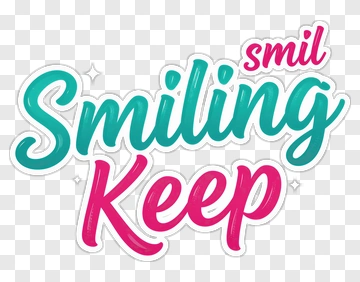 Smiling Keep Motivational Text Design PNG