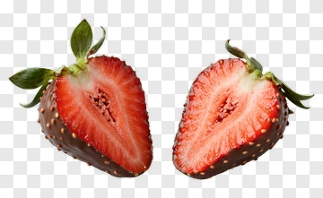 Chocolate Covered Strawberry Halves PNG