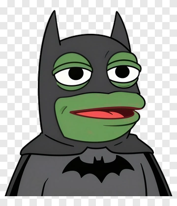 Pepe The Frog In Batman Costume PNG