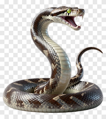 Snake With Open Mouth PNG
