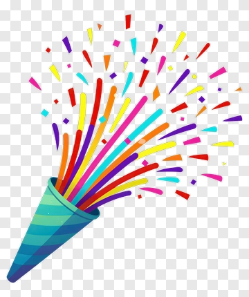 Colorful Confetti Explosion PNG