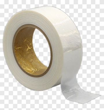 White Tape With Gold Core PNG