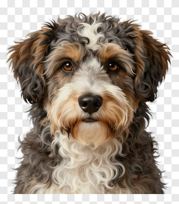 Portrait Of A Curly-Coated Dog PNG